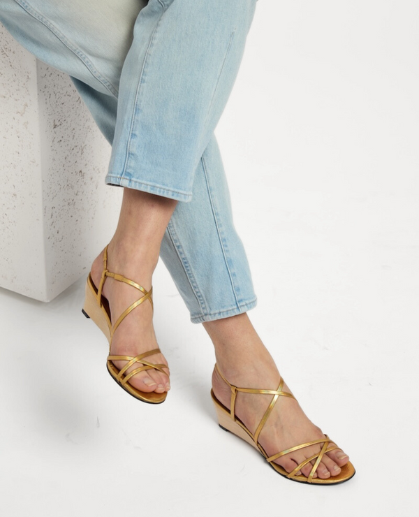Coclico Vain Demi-Wedge SandalIris Iridescent Leather