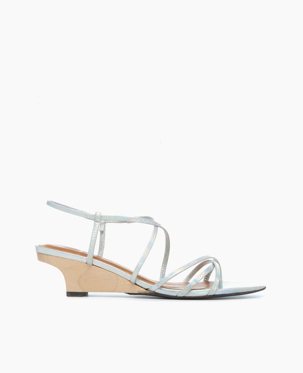 Coclico Vain Demi-Wedge SandalSterling Iridescent Leather