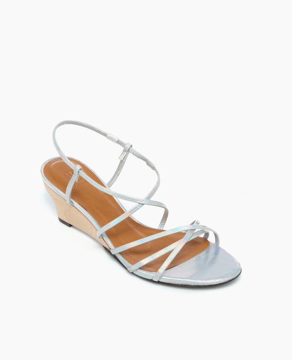 Coclico Vain Demi-Wedge SandalSterling Iridescent Leather