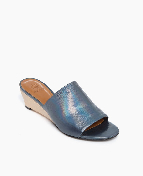 Coclico Vita Demi-Wedge SandalCarbon Iridescent Leather