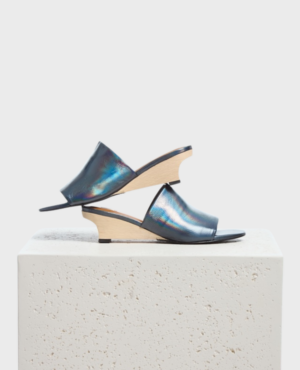 coclico Vita Demi-Wedge SandalCarbon Iridescent Leather