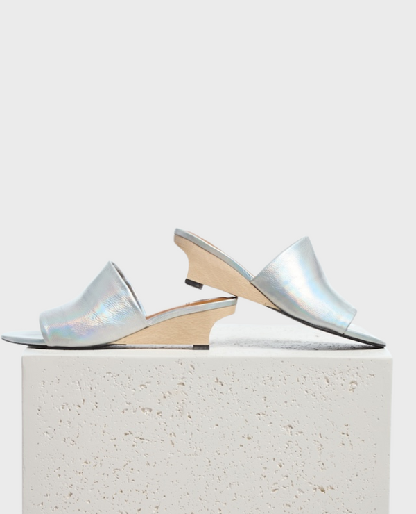 coclico Vita Demi-Wedge SandalSterling Iridescent Leather