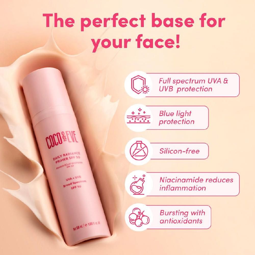Coco & Eve Daily Radiance Primer SPF 50 Sunscreen1.69oz