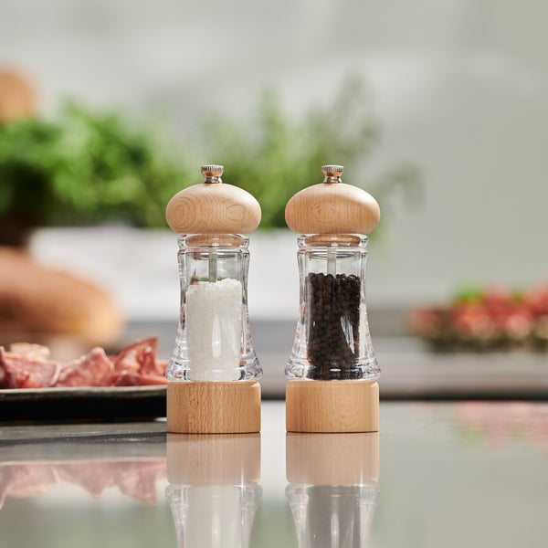 Cole & Mason Cole & Mason Basics Beech Wood & Acrylic Salt & Pepper Mill Set