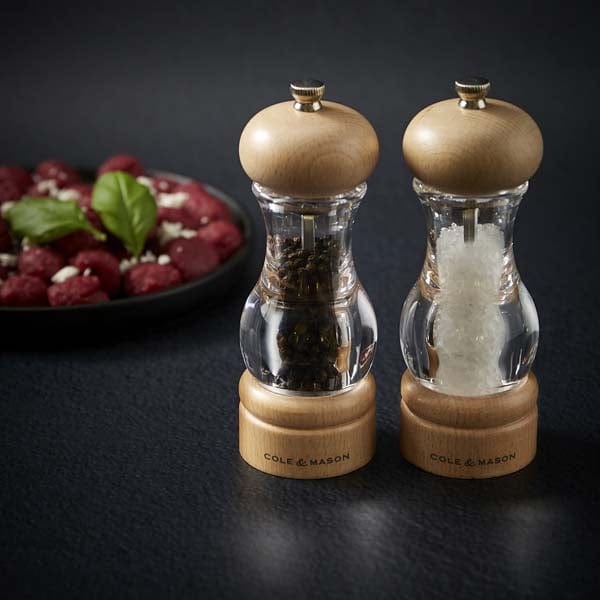 Cole & Mason Cole & Mason Basics Beech Wood & Acrylic Salt & Pepper Mill Set