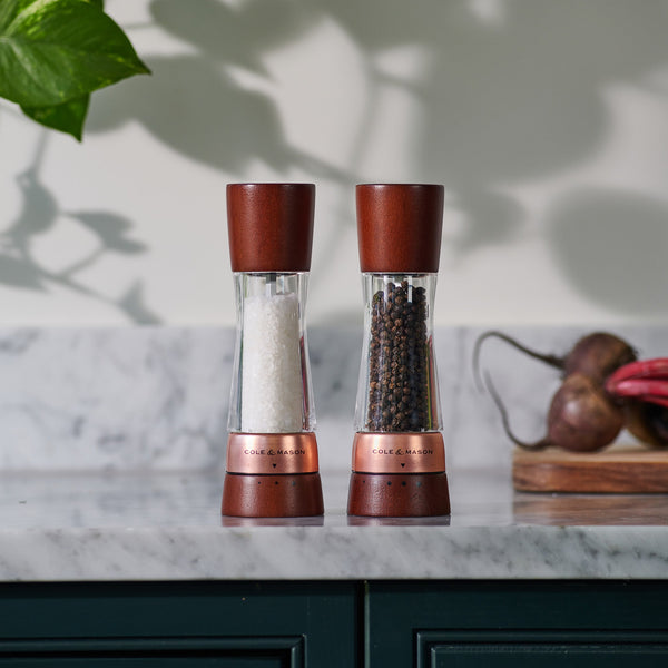 Cole & Mason Cole & Mason Derwent Chestnut Rose Gold Salt & Pepper Mill Gift Set