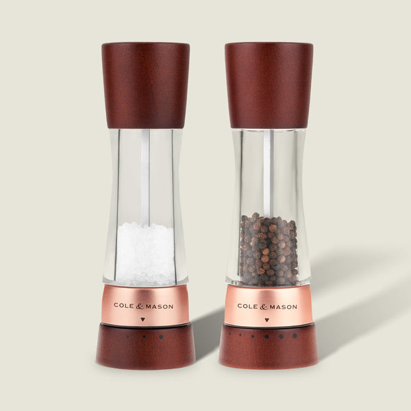 cole & mason Cole & Mason Derwent Chestnut Rose Gold Salt & Pepper Mill Gift Set