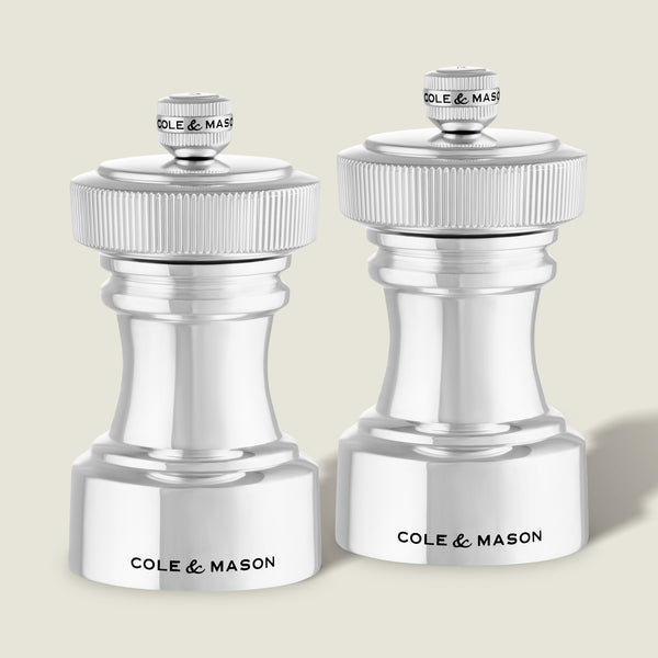 cole & mason Cole & Mason Hoxton Silver Plated Salt & Pepper Mill Set