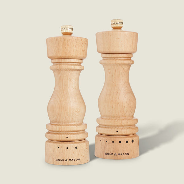 Cole & Mason Cole & Mason London Natural Beech Grind Select Salt & Pepper Mills