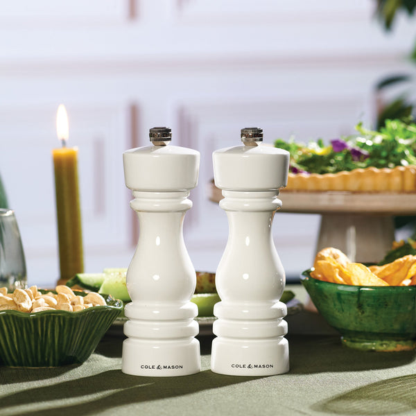 Cole & Mason Cole & Mason London White Gloss Salt & Pepper Mills