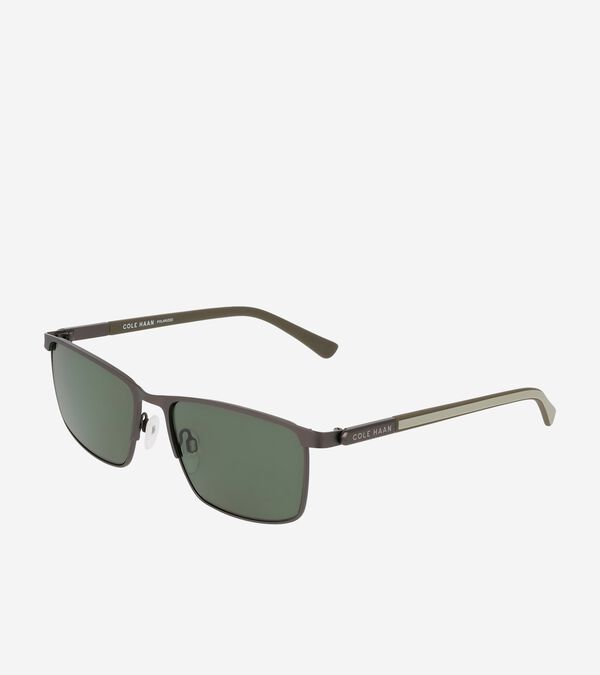 Cole Haan Classic Metal Modified Rectangle Sunglasses
