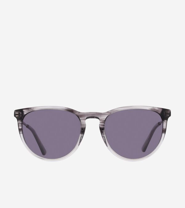 Cole Haan Horn Keyhole Round Sunglasses