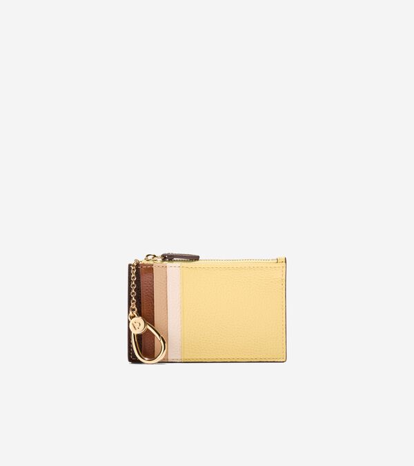 cole haan Leather Zip Card Case