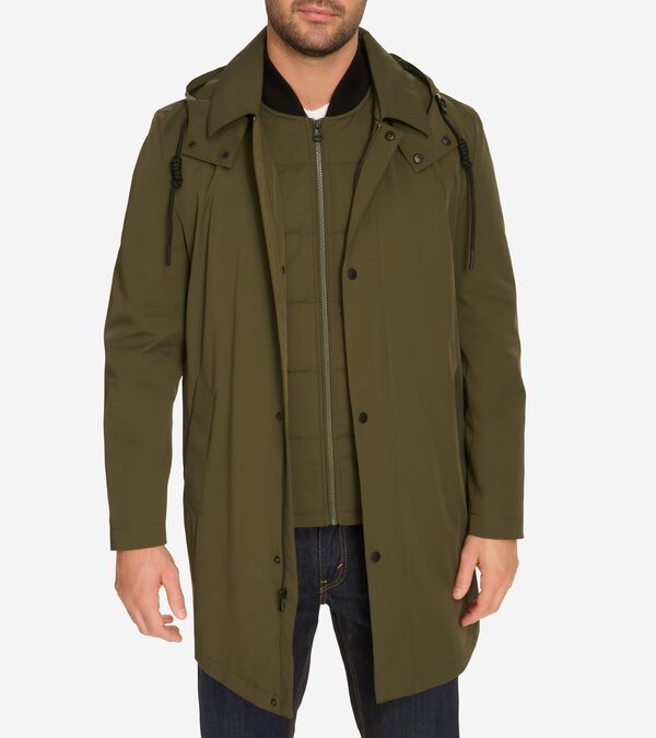 cole haan Men's 3-In-1 Rain Slicker Vest