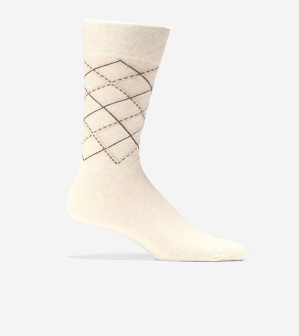 cole haan Men's Argyle Dress Crew Socks