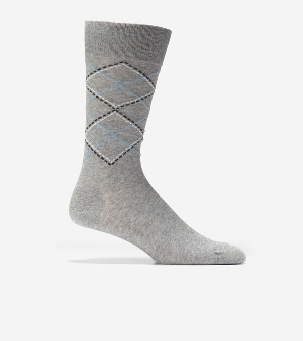 cole haan Men's Argyle Dress Crew Socks
