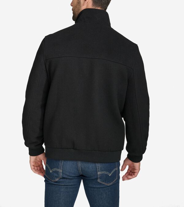 Cole Haan Men's Stand Collar Bomber Jacket