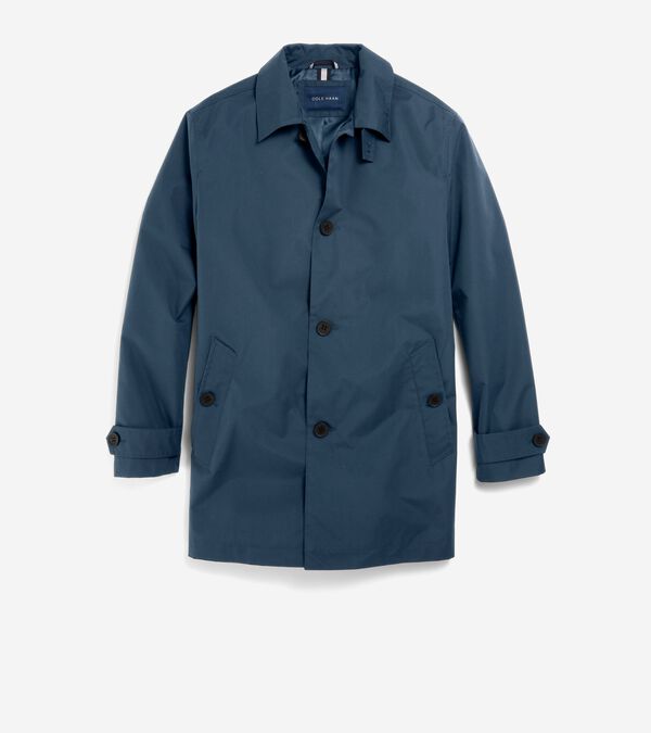 cole haan Men's Stand Collar Rain Jacket