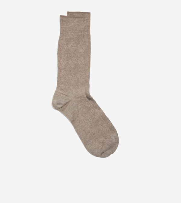 Cole Haan Men's Tonal Argyle Crew Socks