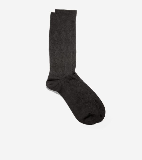 Cole Haan Men's Tonal Argyle Crew Socks