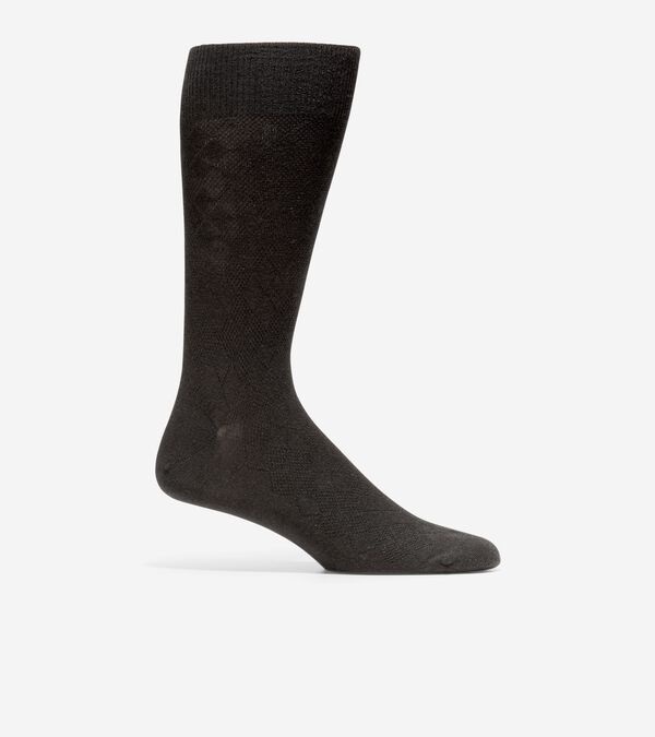 cole haan Men's Tonal Argyle Crew Socks