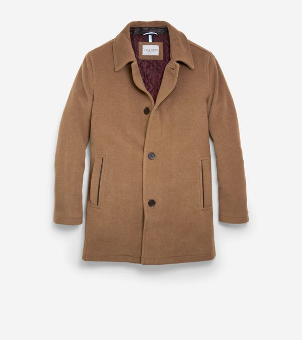 Cole Haan Men's Wool-Blend Car Coat