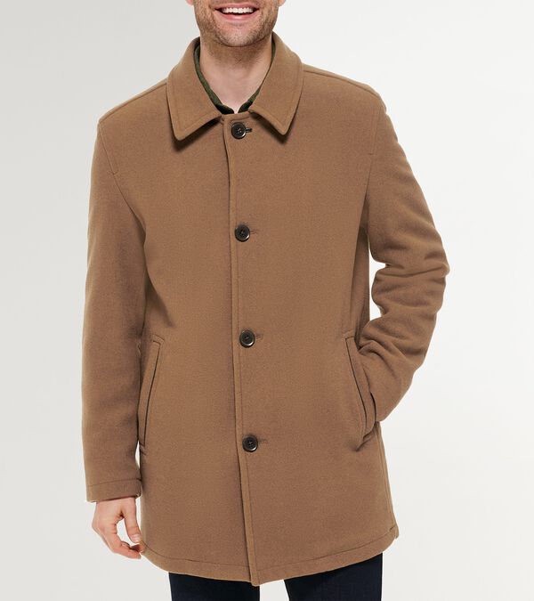 Cole Haan Men's Wool-Blend Car Coat