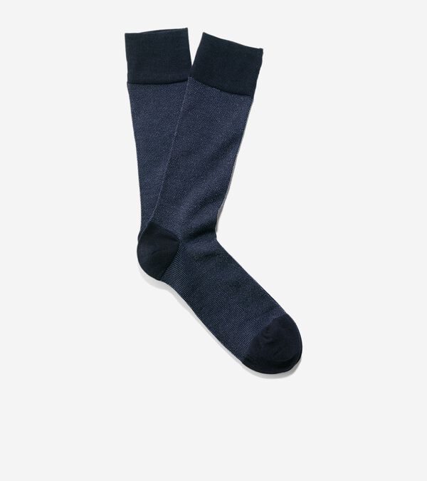 Cole Haan Pique Textured Crew Socks