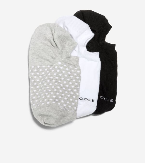 cole haan Women's 3 Pack Dot Sock Liners
