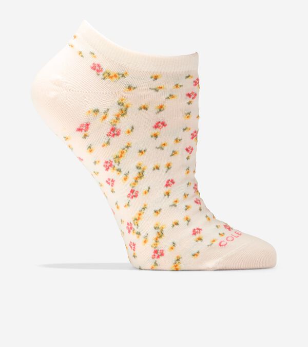 cole haan Women's All Over Floral Low Cut Socks
