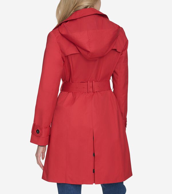 Cole Haan Women's Hooded Trench Coat