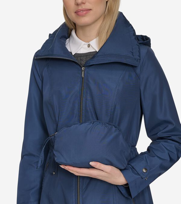 Cole Haan Women's Packable Rain Jacket