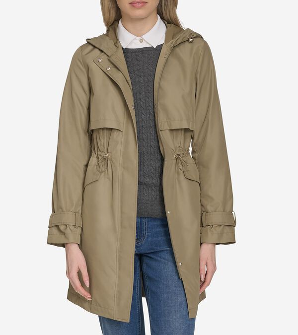 cole haan Women's Packable Trench Travel Parka