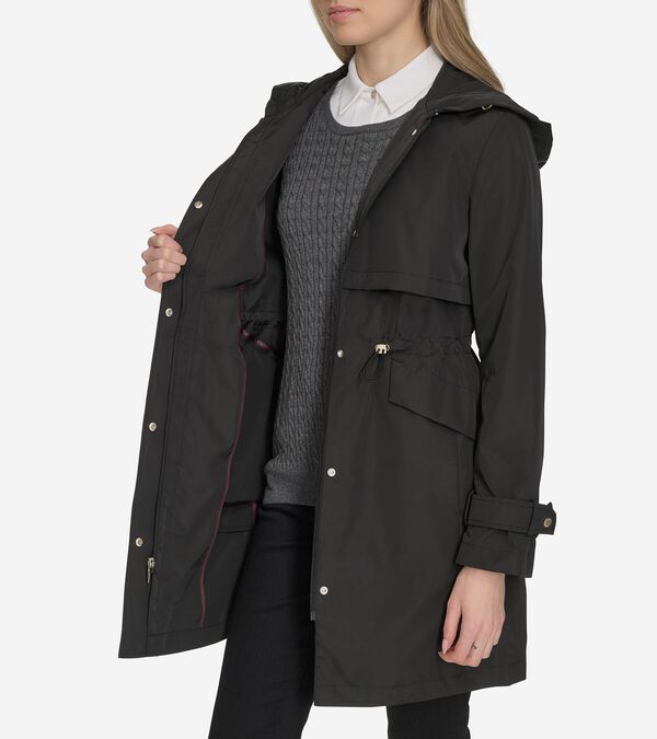cole haan Women's Packable Trench Travel Parka