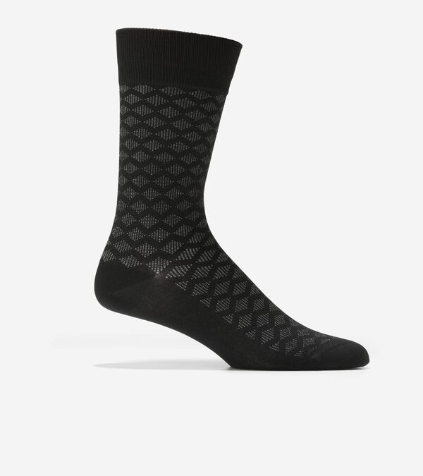 cole haan Men's Diamond Microfiber Dress Crew Socks