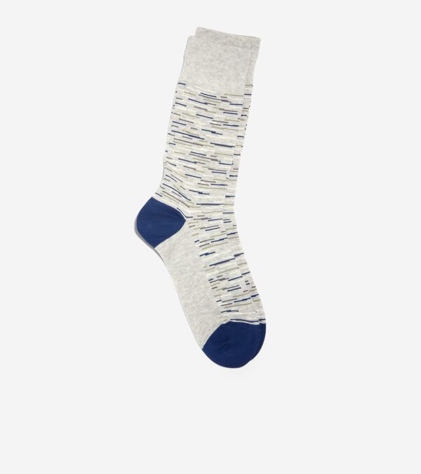 Cole Haan Men's Multi Color Abstract Line Print Dress Crew Socks