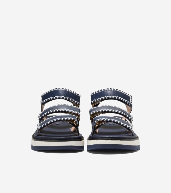 Cole Haan Women's Grandprø Daylin Wedge Triple Strap Sandals