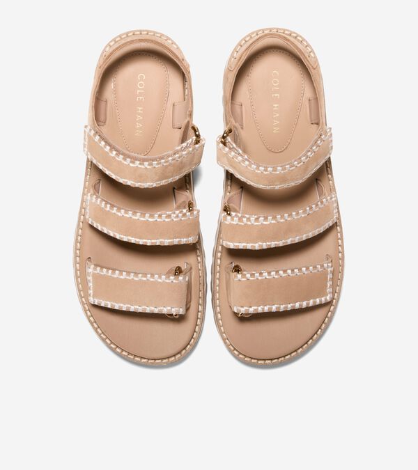 Cole Haan Women's Grandprø Daylin Wedge Triple Strap Sandals