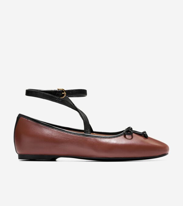 cole haan Women's Nicolette Ankle Strap Ballet Flats