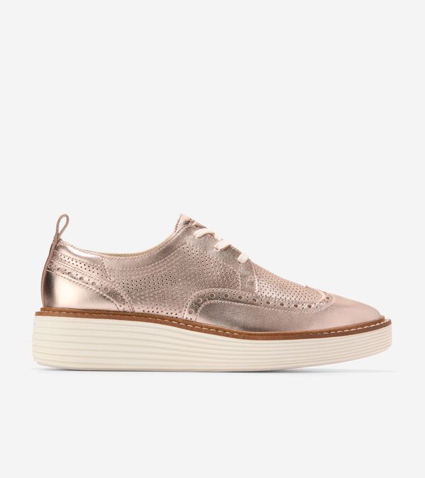 cole haan Women's ØriginalGrand Platform Wingtip Oxfords