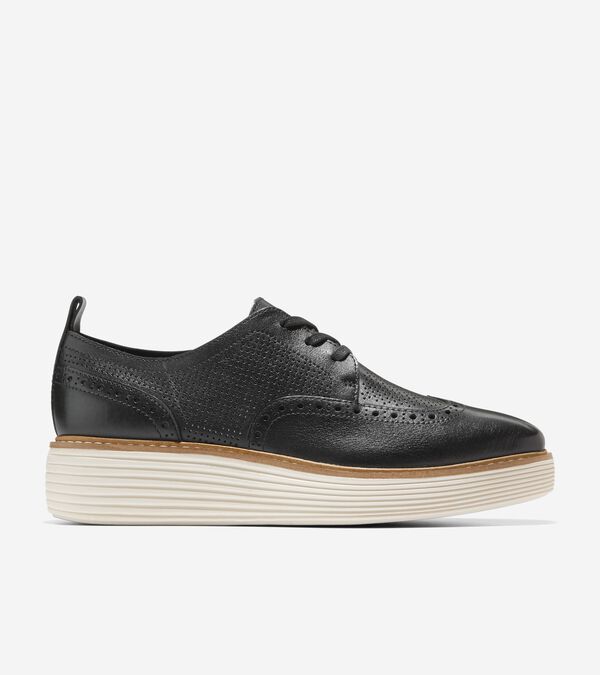 cole haan Women's ØriginalGrand Platform Wingtip Oxfords