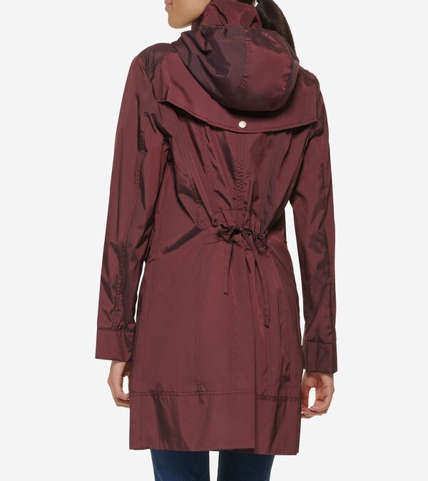 Cole Haan Women's Signature Packable Hooded Rain Jacket