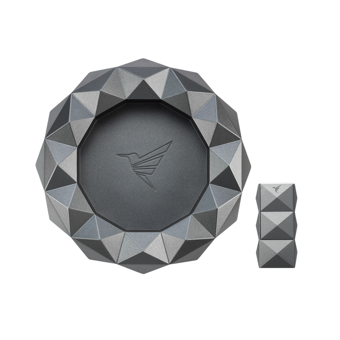 colibri Quasar Round Ashtray + Quasar II Black