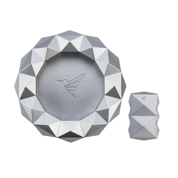 Colibri Quasar Round Ashtray + Quasar SV-Cut Black