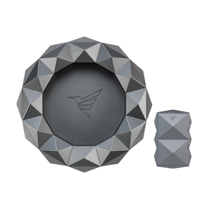 Colibri Quasar Round Ashtray + Quasar SV-Cut Black