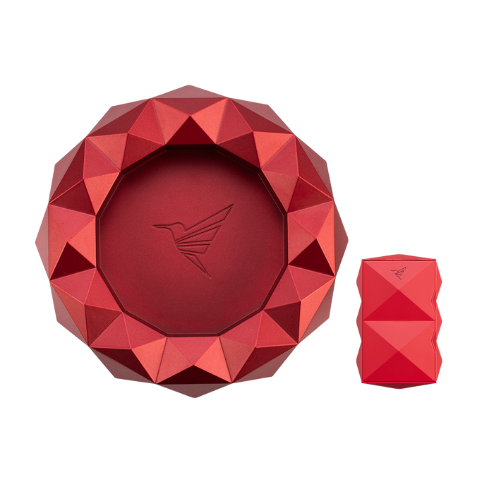 Colibri Quasar Round Ashtray + Quasar SV-Cut Black