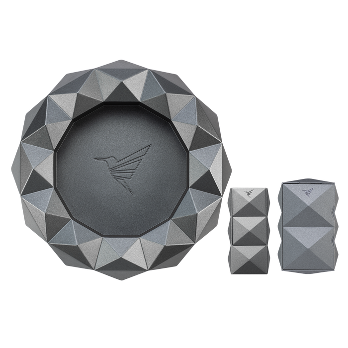 Colibri Quasar Round Ashtray + Quasar II + Quasar SV-Cut Black