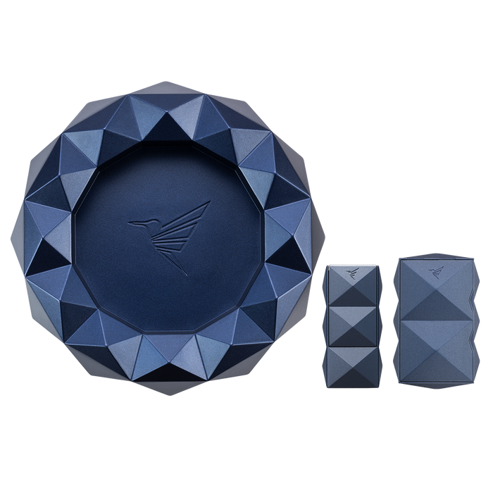 Colibri Quasar Round Ashtray + Quasar II + Quasar SV-Cut Black