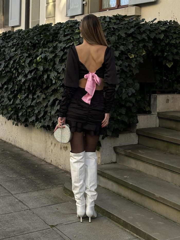 Collective The Label Black Kaitlyn Co-ord Ruched Mini-Skirt