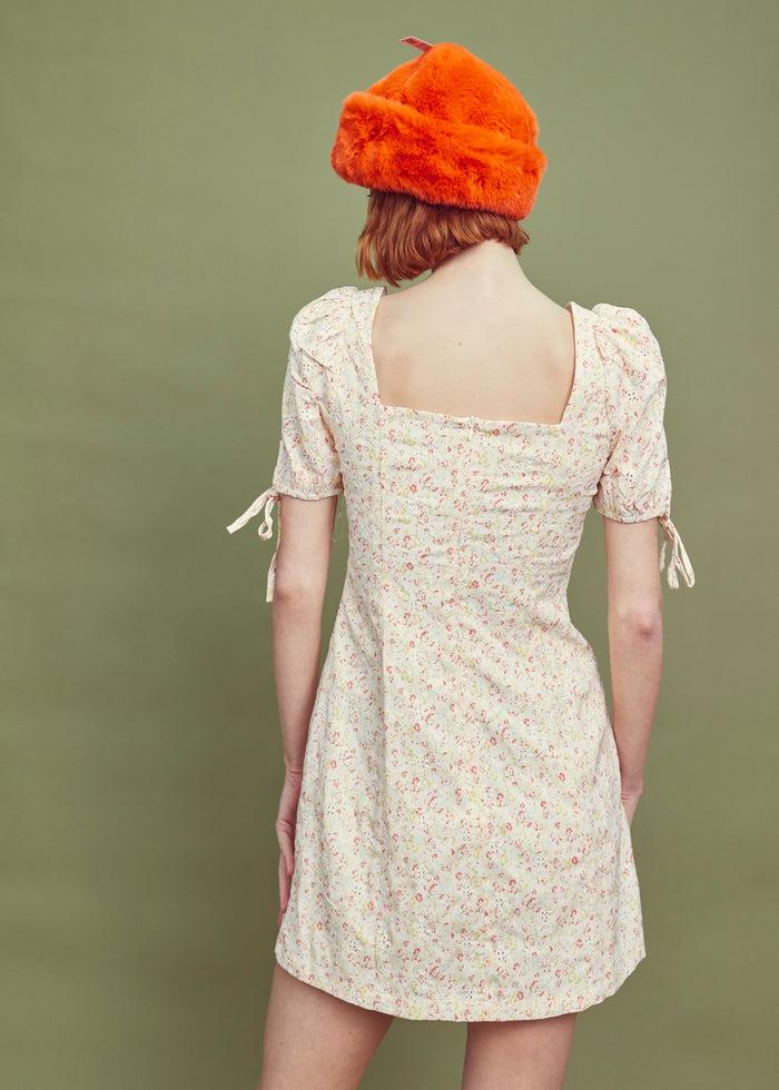 Collective The Label Brooke Puff Sleeve Mini Dress - Pastel Pink